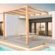 Burgos Raw Wood Lean-to Pergola 5x4m 20m2