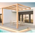 Burgos Rohholz Anlehn-Pergola 5x4m 20m2