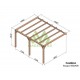 Burgos Rohholz Anlehn-Pergola 5x4m 20m2