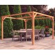 Pérgola exenta Tarragona 4x4m 16m2 en madera en bruto