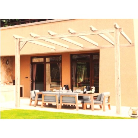 Wandpergola aus Rohholz Cadiz 6x3m 18m2