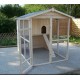 Large size wooden garden chicken coop 6-10 Habrita hens 3.90m2 two-body