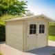 Gartenhaus Loire Massivholz 2x2m 4 m2 Habrita Log 28mm