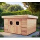 Abri de Jardin en bois Dinan 3.4x3.4 Habrita 11.5m2