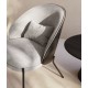 Fauteuil en Chenille Gris Clair et piètements métal noir Amy VeryForma