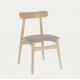 Set of 4 May VeryForma Natural Solid Wood Chairs and Wood Legs