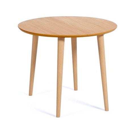 Extendable Round Table 90 to 170x90 wood oak Quio VeryForma