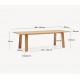 Table Rectangle Extensible 200 à 250x95 bois naturel Lena VeryForma