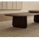 Dark Oak Wood Coffee Table Lounge Pita VeryForma