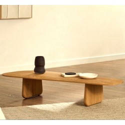 Natural Oak Wood Coffee Table Lounge Pita VeryForma