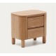 Ash Wood Nightstand and Drawer 55x50 Saly VeryForma