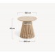 Table d'appoint en bois de teck naturel Jet 50 cm VeryForma