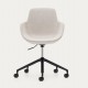 Beige and aluminium office chair with matt black finish Tisia VeryForma