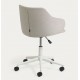 Light grey office chair with matt white steel legs Nara VeryForma