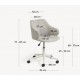 Light grey office chair with matt white steel legs Nara VeryForma