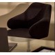 Dark grey office chair with matt black steel legs Nara VeryForma