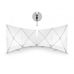 Écran de Protection Trotec VarioScreen à glissière 4 panneaux 180x180 Blanc