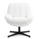 Ena Fabric White Swivel Armchair VeryForma