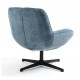 Ena Stoffen Fauteuil Blauw Swivel VeryForma