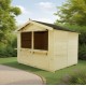 Sylva spruce wood merchant stall 3 x 2.4 m Habrita 7.2m2