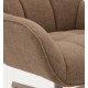 Aspe swivel armchair in light brown fabric and VeryForma metal