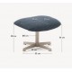 Footstool Aspe blue fabric and metal VeryForma