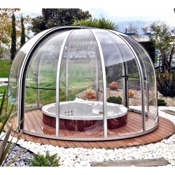 Abri Rond Coulissant Sfero Abrilios 4,74m Transparent