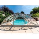 Abri de Piscine Zen mi-haut Abrilios Télescopique pour piscine 600x300