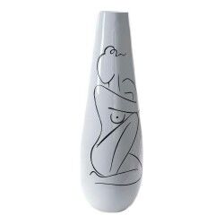 Vaso DKD Home Decor Abstract Bianco Resina Moderno (31.5 x 31.5 x 95.5 cm)