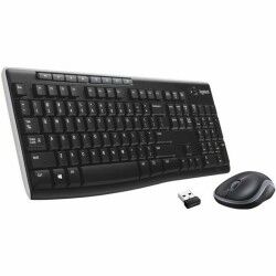 Tastiera e Mouse Wireless Logitech MK270 Francese Nero AZERTY